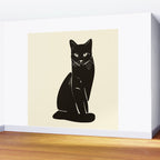 Minimalist Black Cat 2 Wall Mural Gallery Image 2