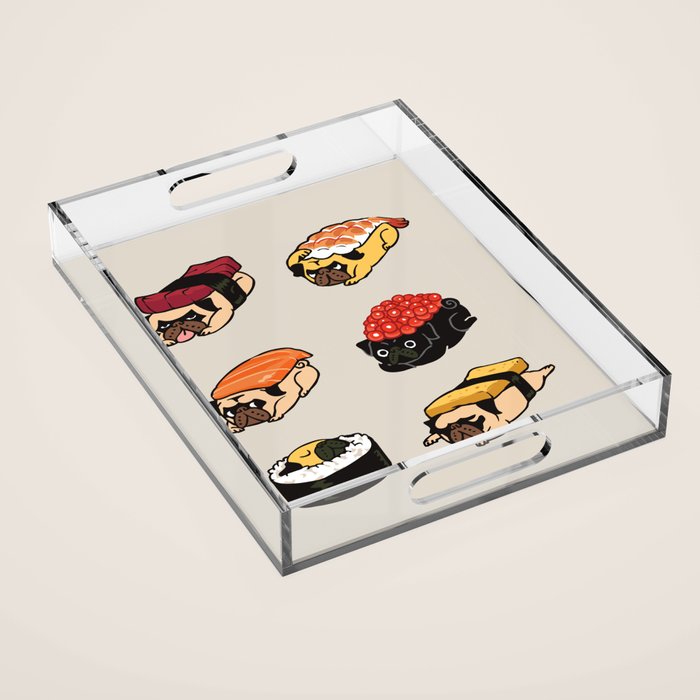 Sushi Pug Acrylic Tray Gallery Image 1