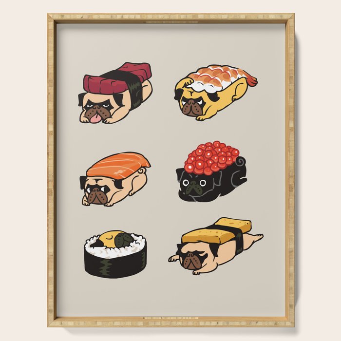Sushi Pug Serving Tray Gallery Image 1