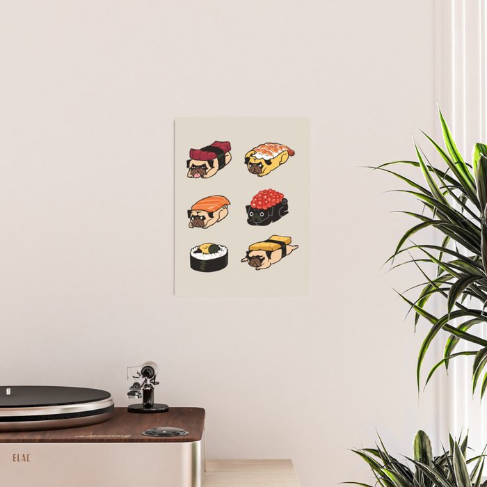 Sushi Pug Poster Gallery Image 2