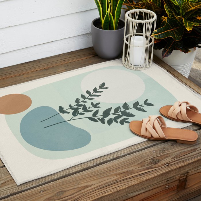 Azzurro Shapes No 51 Outdoor Rug Gallery Image 2