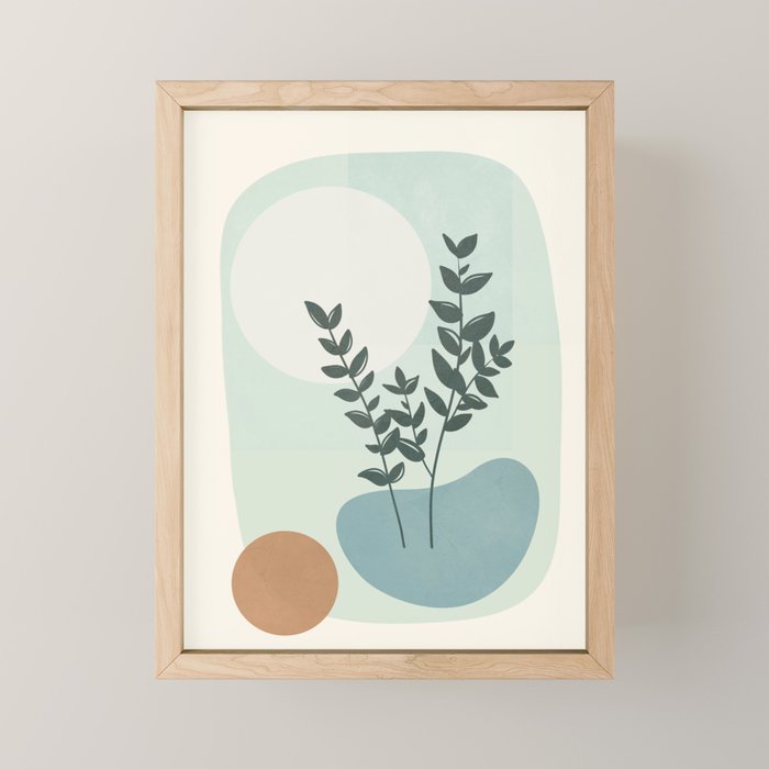 Azzurro Shapes No 51 Mini Art Print Gallery Image 1