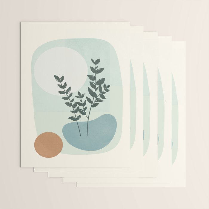 Azzurro Shapes No 51 Wrapping Paper Gallery Image 3