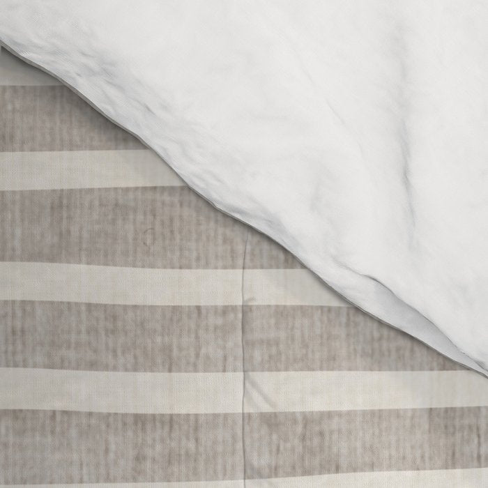 Minimalist Modern Beige Lines OpArt Comforter Gallery Image 4