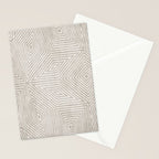Minimalist Modern Beige Lines OpArt Stationery Card Gallery Image 2