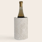 Minimalist Modern Beige Lines OpArt Wine Chiller Gallery Image 3