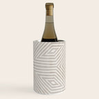 Minimalist Modern Beige Lines OpArt Wine Chiller Gallery Image 1