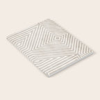 Minimalist Modern Beige Lines OpArt Notebook Gallery Image 2