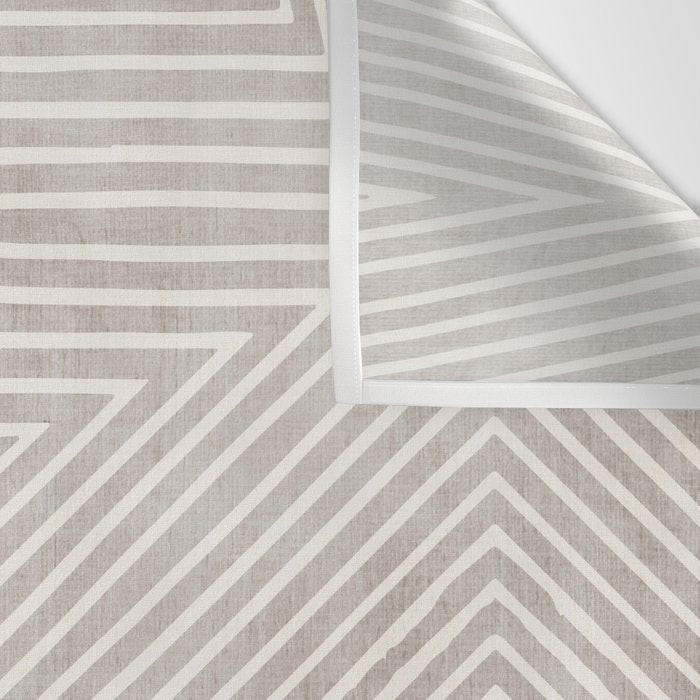 Minimalist Modern Beige Lines OpArt Wall Tapestry Gallery Image 3