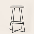 Minimalist Modern Beige Lines OpArt Stool Gallery Image 1