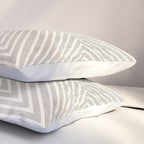 Minimalist Modern Beige Lines OpArt Pillow Sham Gallery Image 3