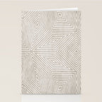 Minimalist Modern Beige Lines OpArt Stationery Card Gallery Image 2