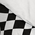 Black and white yin yang checkered pattern Comforter Gallery Image 4