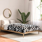 Black and white yin yang checkered pattern Comforter Gallery Image 2