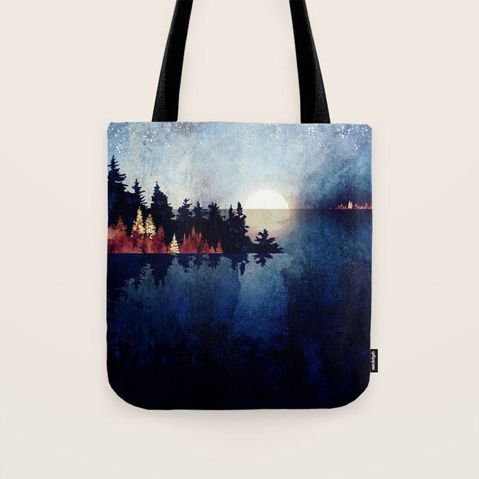 Autumn Moon Reflection Tote Bag Gallery Image 1