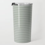 Minimal Arch LIV Pastel Sage Green Modern Geometric Lines Travel Mug Gallery Image 3