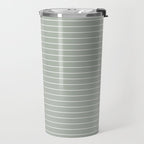 Minimal Arch LIV Pastel Sage Green Modern Geometric Lines Travel Mug Gallery Image 2