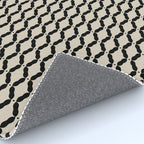 Monochrome Geometric Diamond Pattern Rug Gallery Image 4