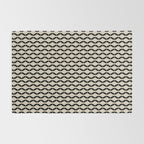 Monochrome Geometric Diamond Pattern Rug Gallery Image 2