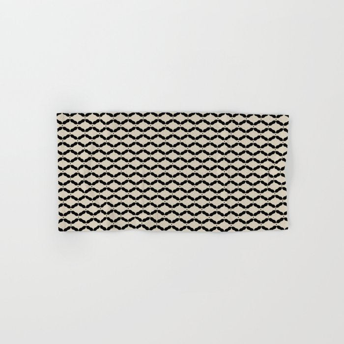 Monochrome Geometric Diamond Pattern Bath Towel Gallery Image 1