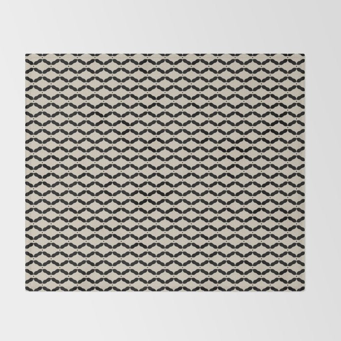 Monochrome Geometric Diamond Pattern Throw Blanket Gallery Image 2