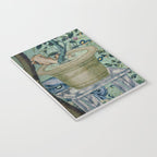 18th Century Antique Mint Chinoiserie Bird Garden Fresco 1740 Notebook Gallery Image 3