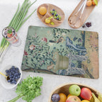 18th Century Antique Mint Chinoiserie Bird Garden Fresco 1740 Cutting Board Gallery Image 2