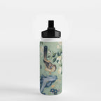 18th Century Antique Mint Chinoiserie Bird Garden Fresco 1740 Water Bottle Gallery Image 2