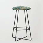 18th Century Antique Mint Chinoiserie Bird Garden Fresco 1740 Stool Gallery Image 1