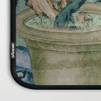 18th Century Antique Mint Chinoiserie Bird Garden Fresco 1740 Laptop Sleeve Gallery Image 3