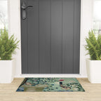 18th Century Antique Mint Chinoiserie Bird Garden Fresco 1740 Welcome Mat Gallery Image 3