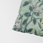 18th Century Antique Mint Chinoiserie Bird Garden Fresco 1740 Pillow Sham Gallery Image 4