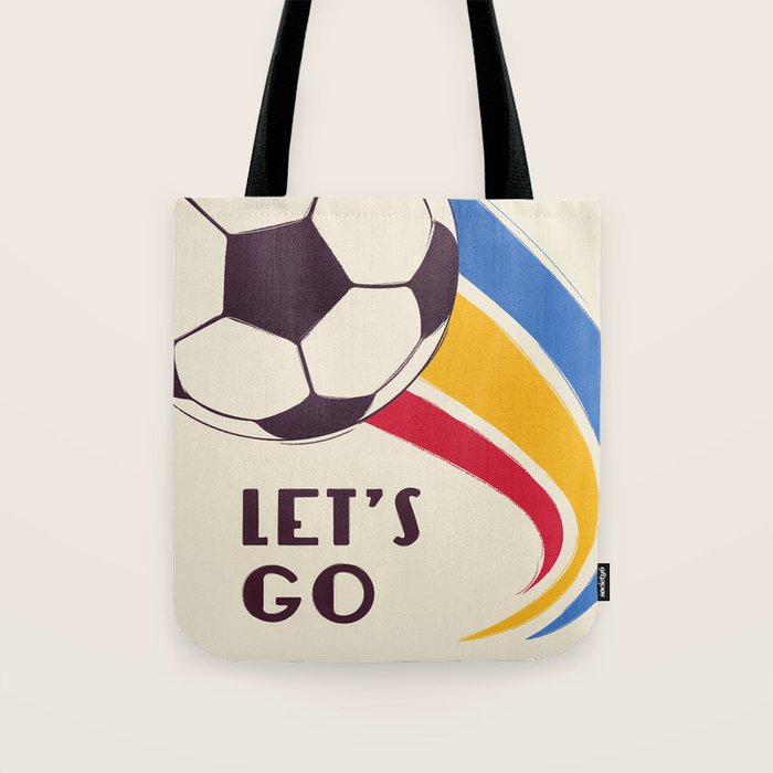 Let's Go - Soccer Illustration Tote Bag Gallery Image 1