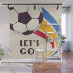 Let's Go - Soccer Illustration Wall Mural Gallery Image 1