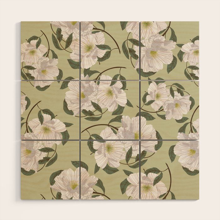 Peonies flowers II Wood Wall Art Gallery Image 1