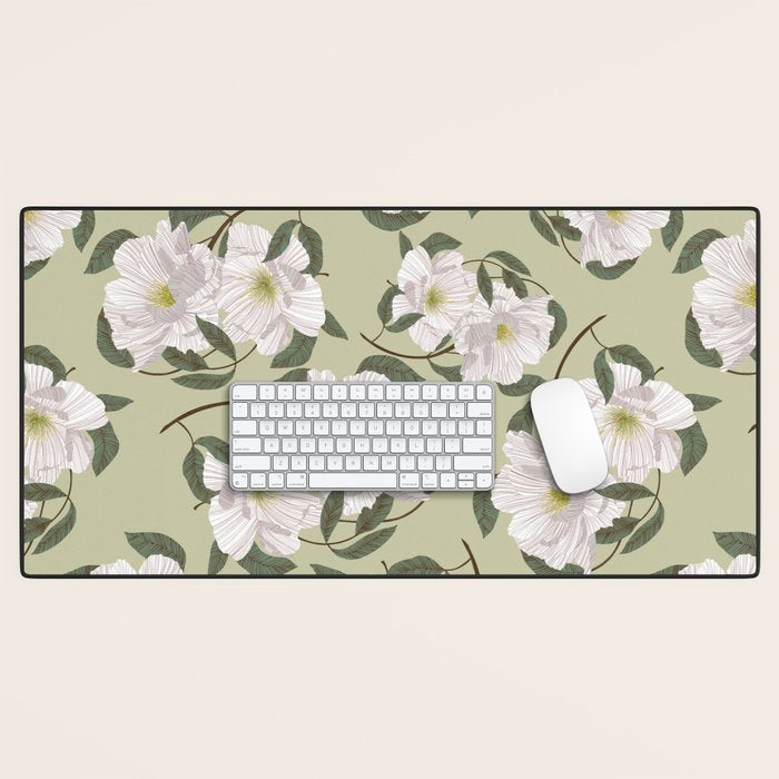 Peonies flowers II Desk Mat Gallery Image 1