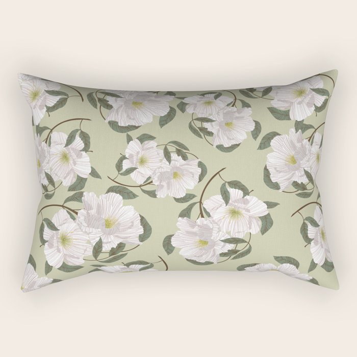 Peonies flowers II Rectangular Pillow Gallery Image 2