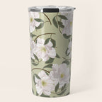 Peonies flowers II Travel Mug Gallery Image 1