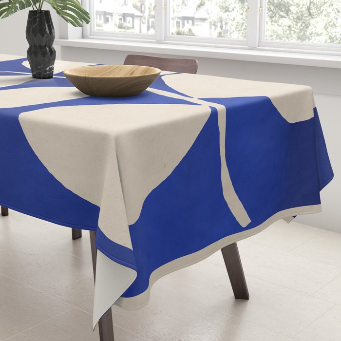 Abstract Minimal -Plant 3-2  Cobalt Blue Tablecloth Gallery Image 3