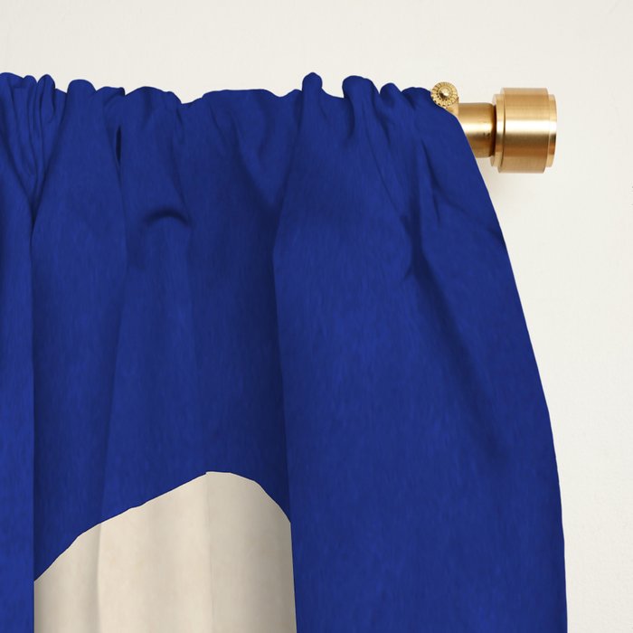 Abstract Minimal -Plant 3-2  Cobalt Blue Window Curtain Gallery Image 2