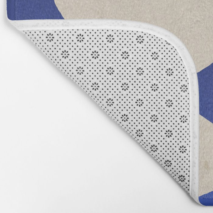 Abstract Minimal -Plant 3-2  Cobalt Blue Bath Mat Gallery Image 2