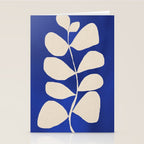 Abstract Minimal -Plant 3-2  Cobalt Blue Stationery Card Gallery Image 2