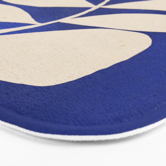 Abstract Minimal -Plant 3-2  Cobalt Blue Bath Mat Gallery Image 3