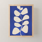Abstract Minimal -Plant 3-2  Cobalt Blue Mini Art Print Gallery Image 1