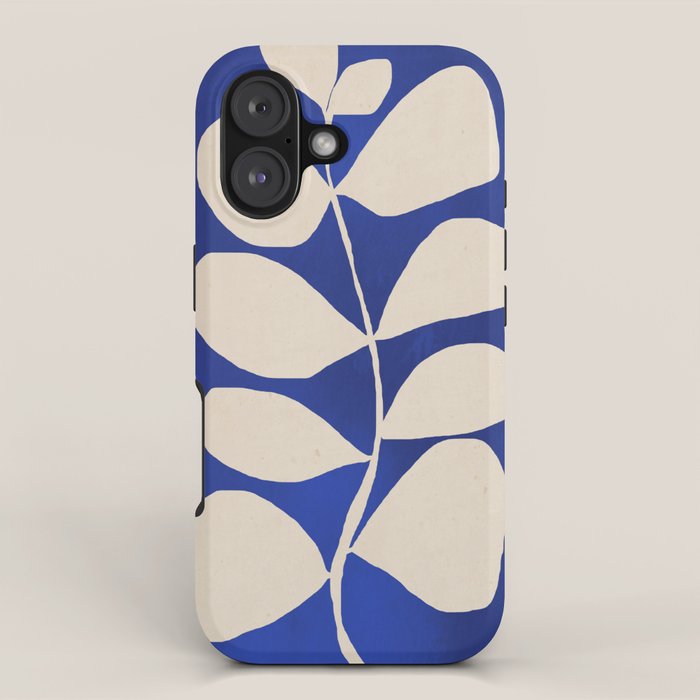 Abstract Minimal -Plant 3-2  Cobalt Blue iPhone Case Gallery Image 1