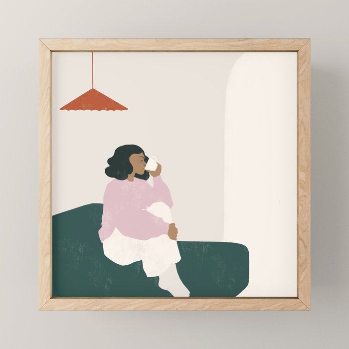 cozy cafecito Mini Art Print Gallery Image 1