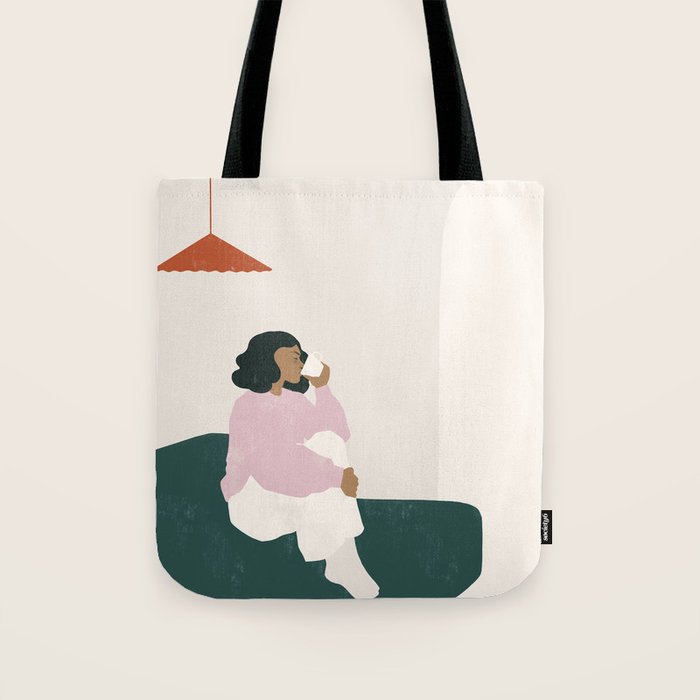 cozy cafecito Tote Bag Gallery Image 1