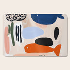 Sea Life Abstract Coral Seashells and Fishses Ocean Coastal  Art Painting  Cutting Board Gallery Image 1
