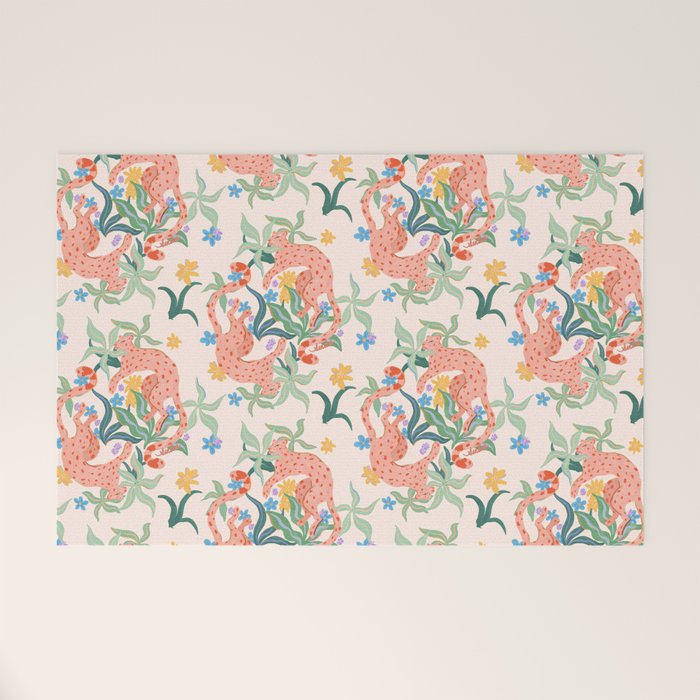 Blush Cheetahs  Welcome Mat Gallery Image 1