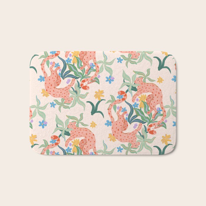 Blush Cheetahs  Bath Mat Gallery Image 1